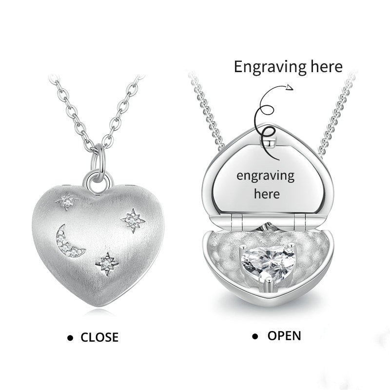 Lettering Open And Close Design Love Necklace