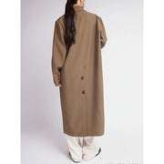 coffee trench coat for women, view 5 - MRSLM