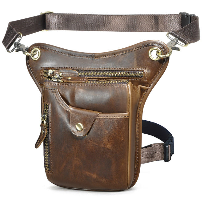 oil wax leather waist pack, view 14 - MRSLM