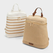 woven hollow-out denim backpack - MRSLM