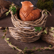owl in nest resin sculpture, view 6 - MRSLM