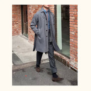 men's herringbone wool slim fit coat, view 5 - MRSLM