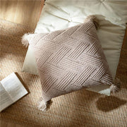 chenille handmade tassel pillow cover, view 2 - MRSLM