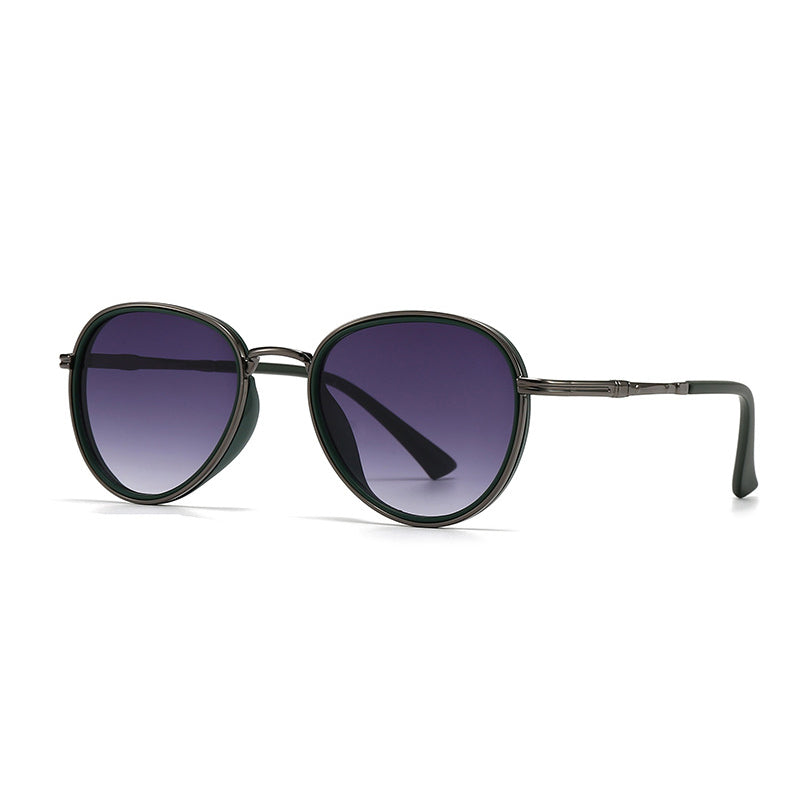 retro gradient pilot sunglasses, view 3 - MRSLM