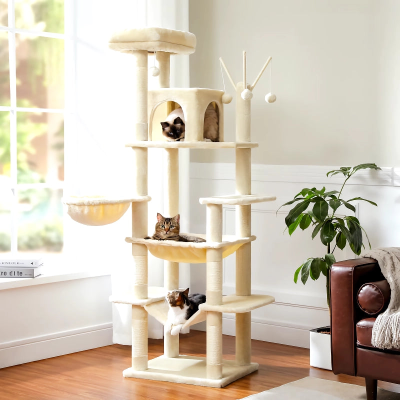tall cat tree tower, view 4 - MRSLM