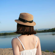classic Panama hat with bowknot, view 7 - MRSLM