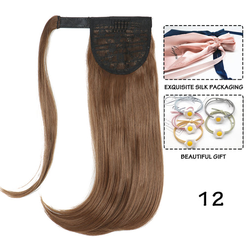 synthetic straight wraparound ponytail, view 5 - MRSLM