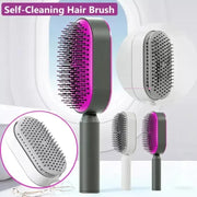 self-cleaning hair brush, view 6 - MRSLM