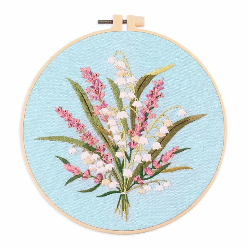 DIY floral embroidery kit for beginners, view 7 - MRSLM