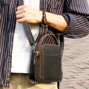 men's retro leather messenger bag - MRSLM