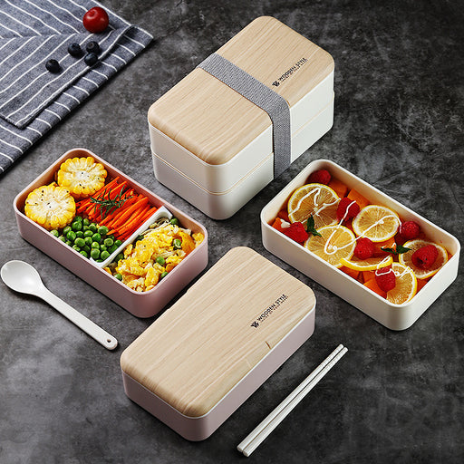 double plastic lunch box - MRSLM
