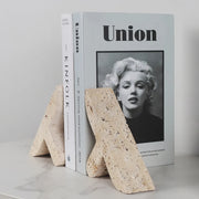 Travertine bookend, view 2 - MRSLM