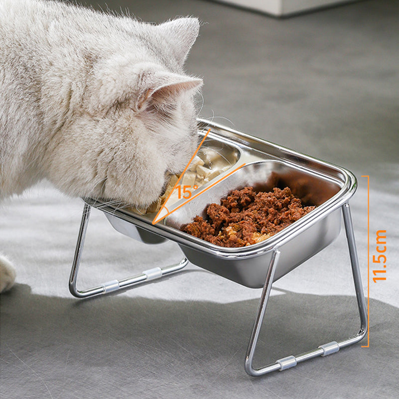 non-slip stainless steel cat bowl, view 6 - MRSLM