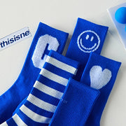 trendy cotton blue Harajuku socks - MRSLM