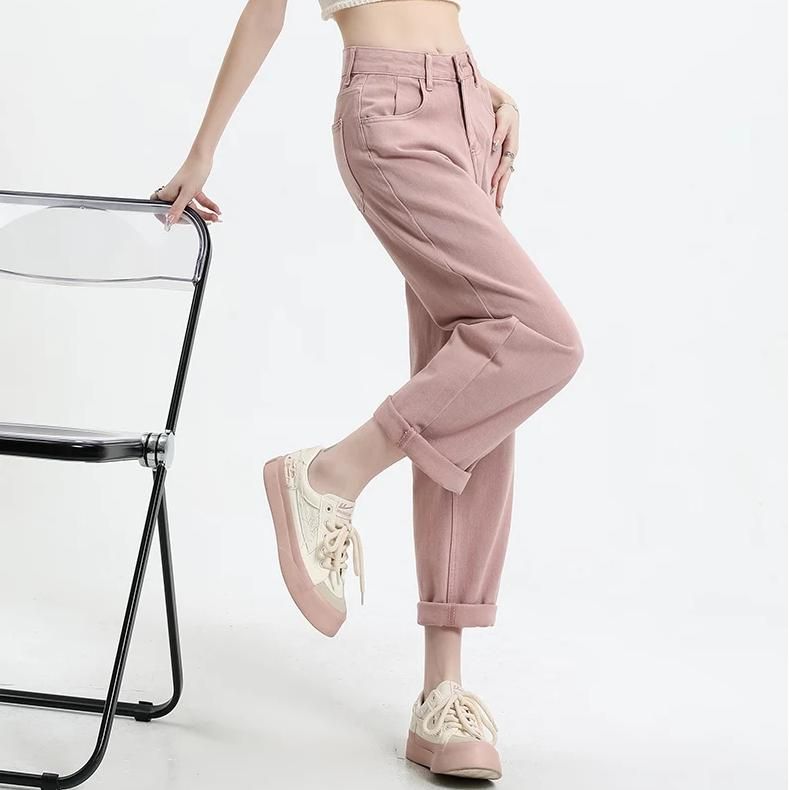 Pink harem jeans, view 3 - MRSLM