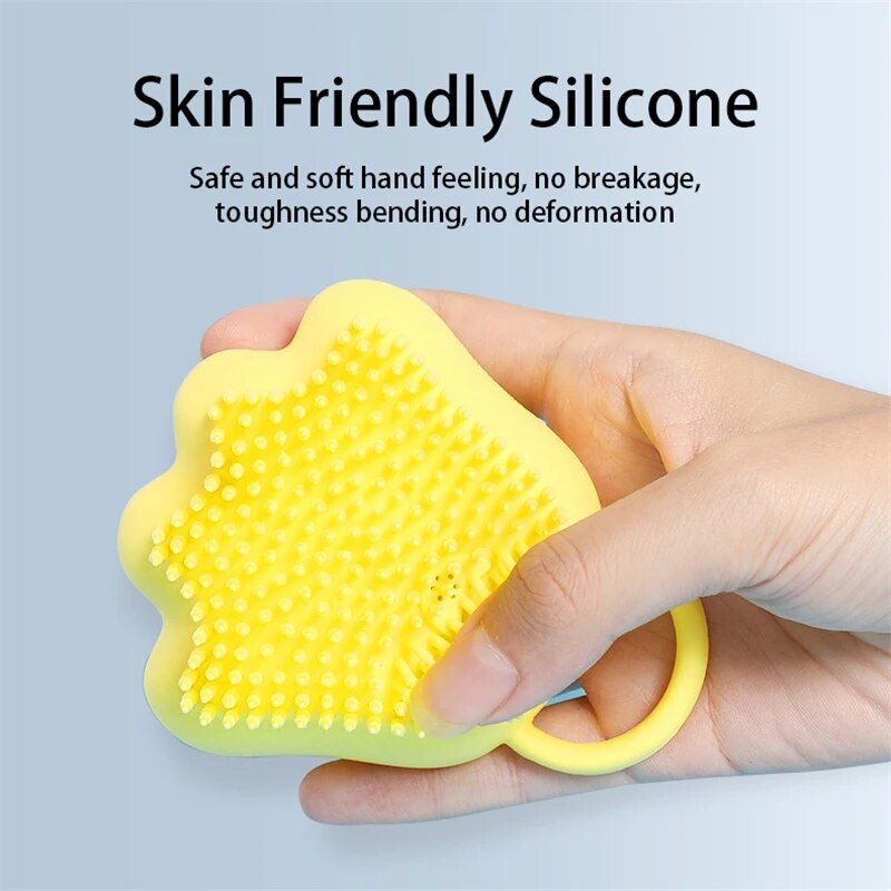 silicone pet bath brush, view 9 - MRSLM