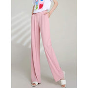 high waist draping casual pants for women, view 8 - MRSLM