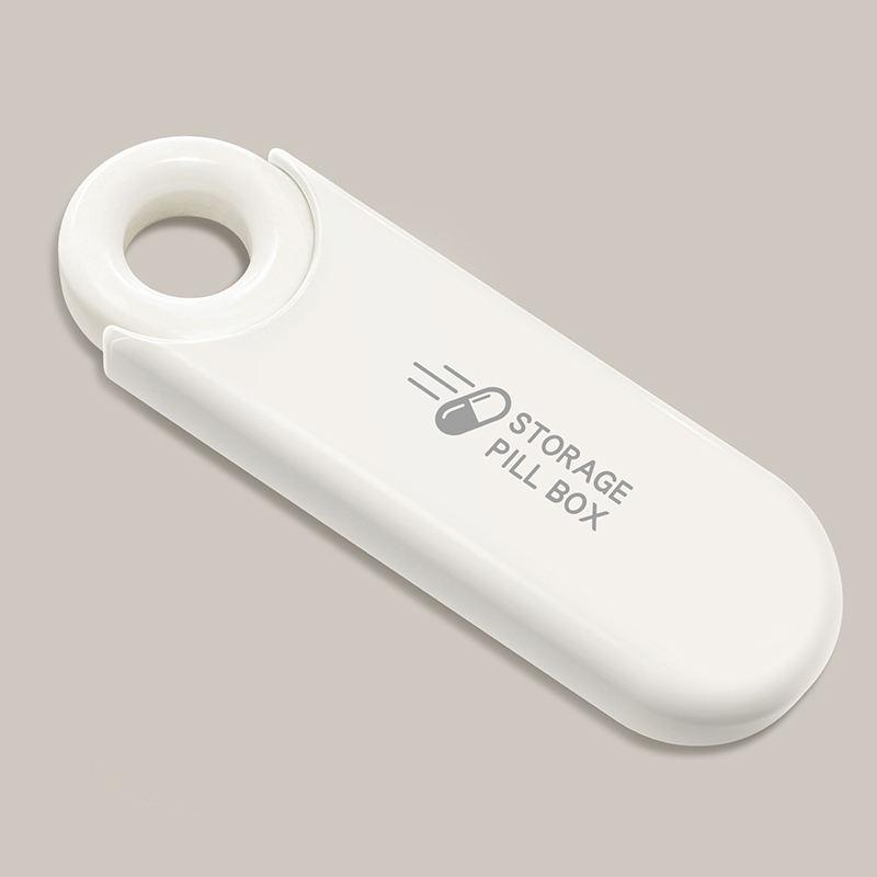 portable 3 compartment pill box, view 2 - MRSLM
