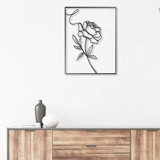 minimalist rose iron wall decor - MRSLM
