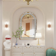 crystal crush diamond silver mirror, view 2 - MRSLM