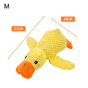 duck shape quacking dog toy, view 3 - MRSLM