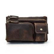 men's cowhide waist crossbody bag, view 9 - MRSLM