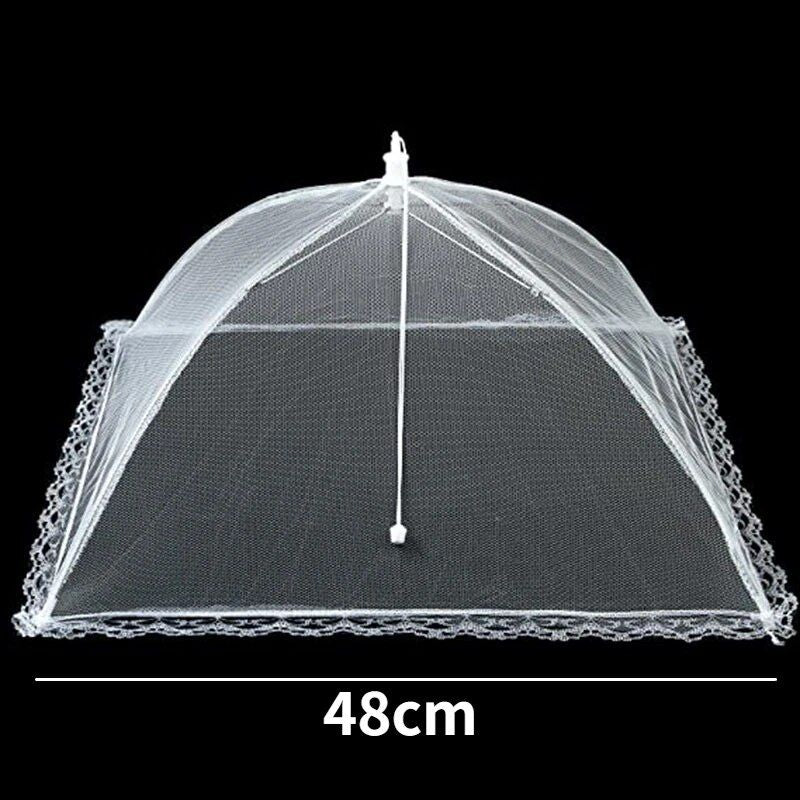 lace trimmed foldable mesh food cover, view 5 - MRSLM