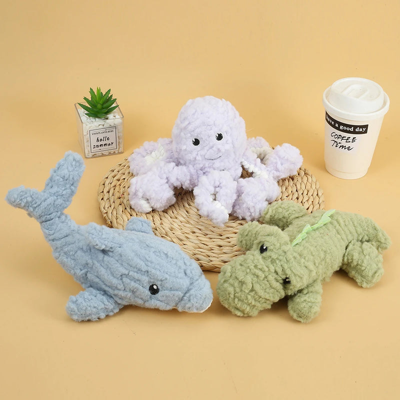plush squeaky dog toy, view 8 - MRSLM