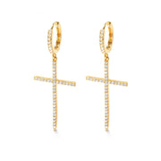 cross dangle earrings, view 8 - MRSLM