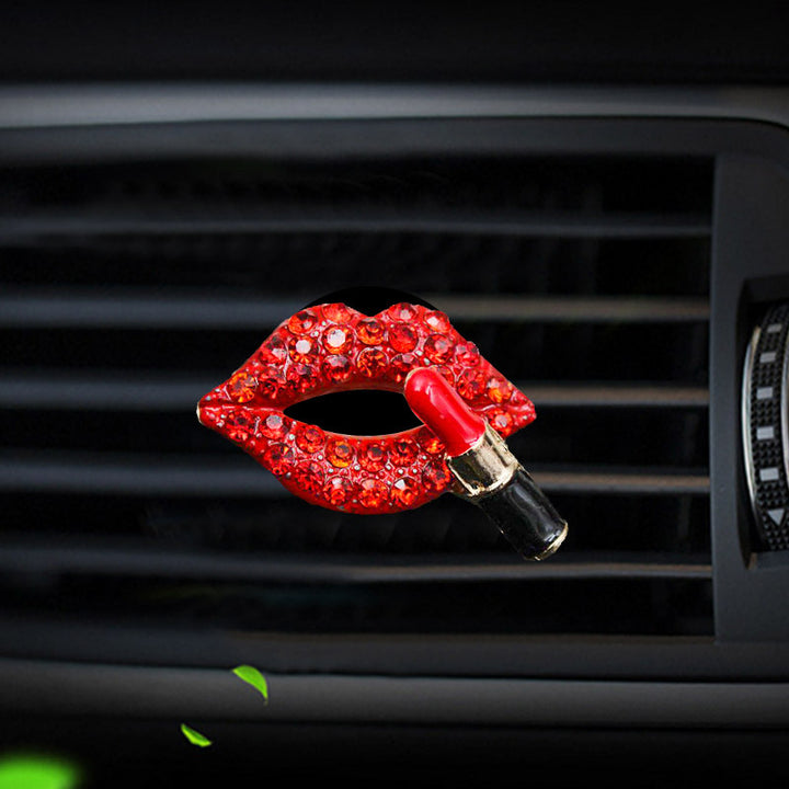 Diamond Red Lips Car Air Freshener Clip