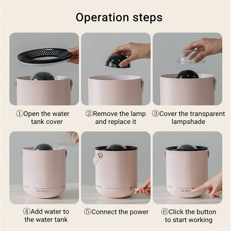 star projector lamp humidifier, view 5 - MRSLM