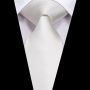 White silk necktie set, view 3 - MRSLM