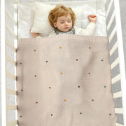 soft cotton knit baby blanket, view 9 - MRSLM