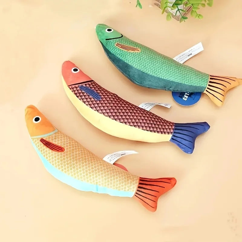 crinkle mackerel cat toy with catnip, view 7 - MRSLM