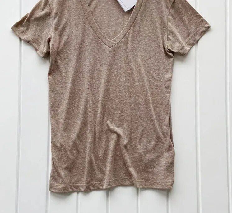 women's deep v t-shirt, view 2 - MRSLM