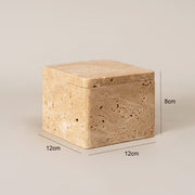 Travertine storage box with lid, view 8 - MRSLM