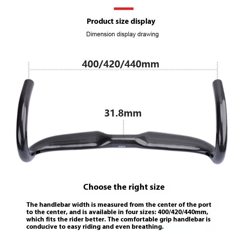 carbon fiber drop bar, view 4 - MRSLM