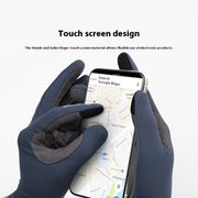 Fleece-lined touch screen riding gloves, view 3 - MRSLM