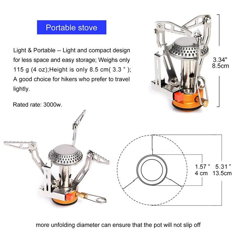 Portable titanium gas stove, view 5 - MRSLM