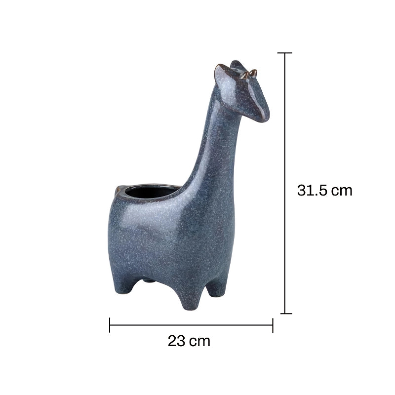 giraffe ceramic flower pot, view 7 - MRSLM