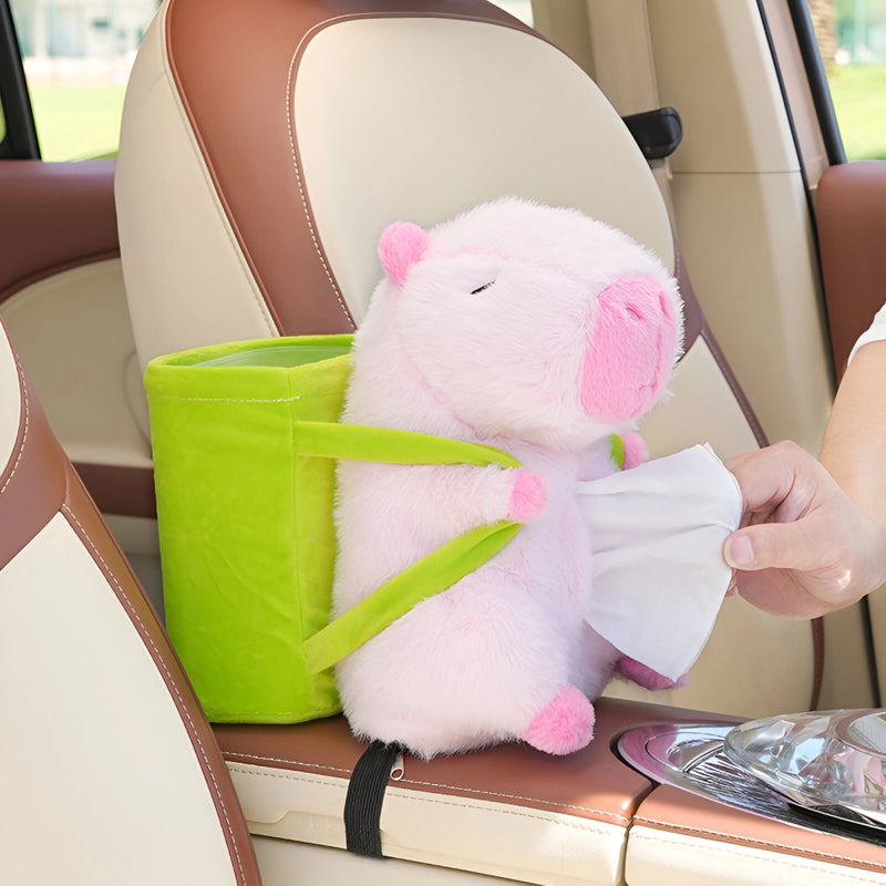 cute cartoon car tissue and trash holder, view 3 - MRSLM
