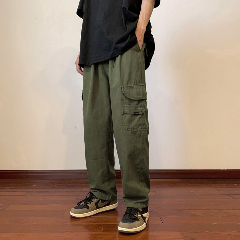 men's straight cropped work pants - MRSLM