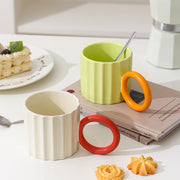 ceramic ripple handle coffee mug - MRSLM