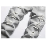 boys light gray ripped jeans, view 5 - MRSLM
