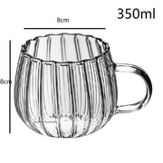 pumpkin pattern glass mug set, view 2 - MRSLM