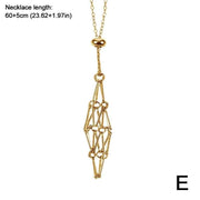 crystal stone holder necklace, view 9 - MRSLM