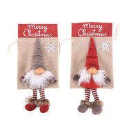 Christmas gnome burlap gift bag, view 2 - MRSLM
