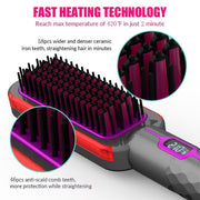 2-in-1 hot comb and straightening brush, view 9 - MRSLM
