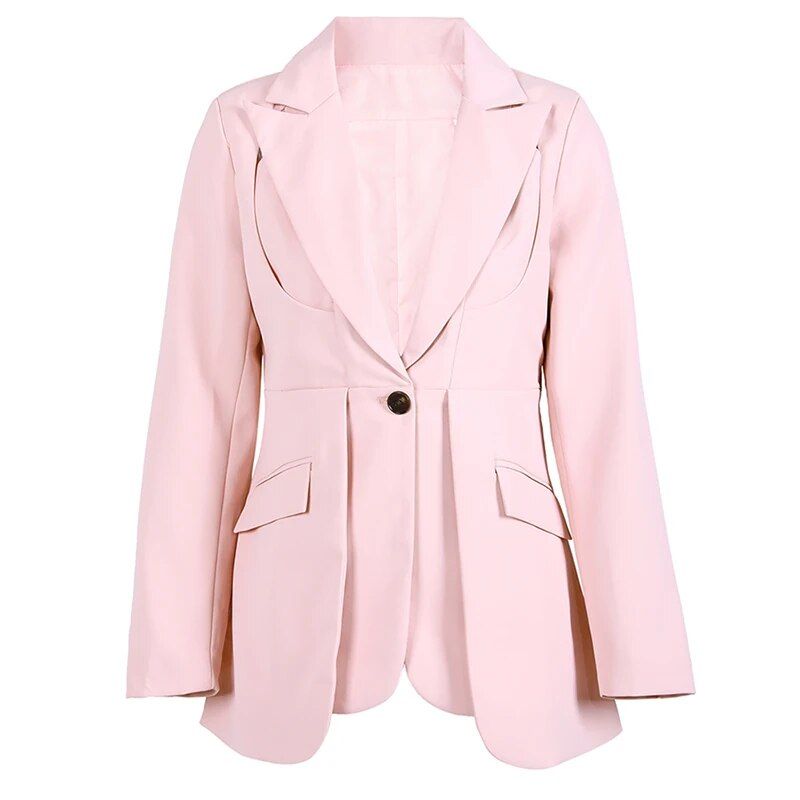 solid color blazer, view 2 - MRSLM