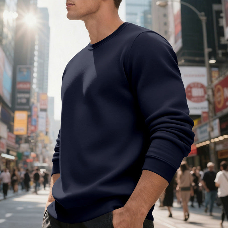 men's fleece-lined crew neck sweater, view 10 - MRSLM
